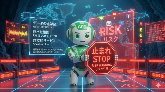 『警告テープ』が張られた危険エリアで生成AIロボットがストップサインを出す9個目の見出し画像