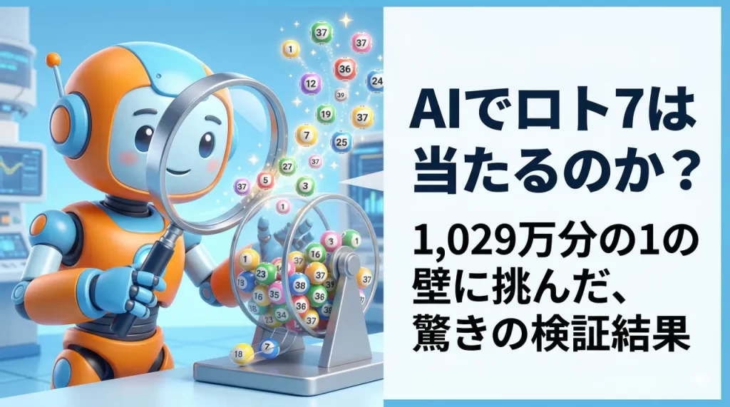 ロト7 生成AIプロンプトの実力は?確率論と検証データで徹底解説