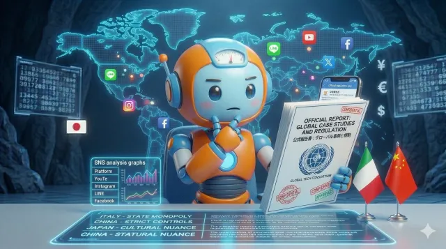 机で生成AIロボットが厳格な報告書を読んでいる6個目の見出し画像